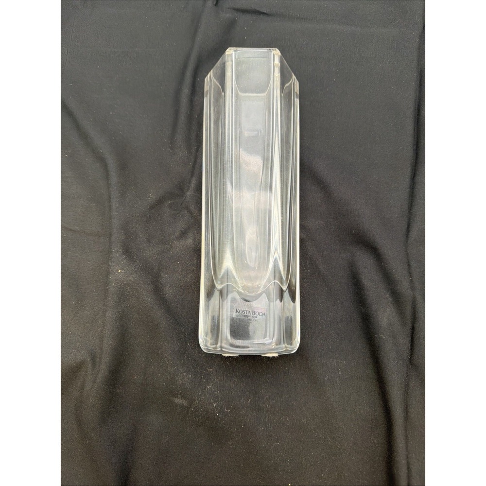 KOSTA BODA Vintage Colonna Hexagonal Crystal Vase # 42269 - B. EDENFALK